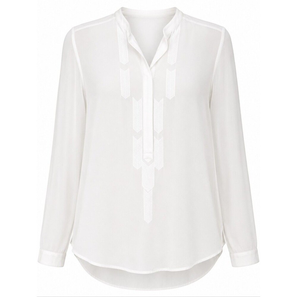 Sundance Women's Ivory Lined Silk Long Sleeves Size M